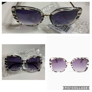 Torrid Black & White Geo Square Sun glasses NWT